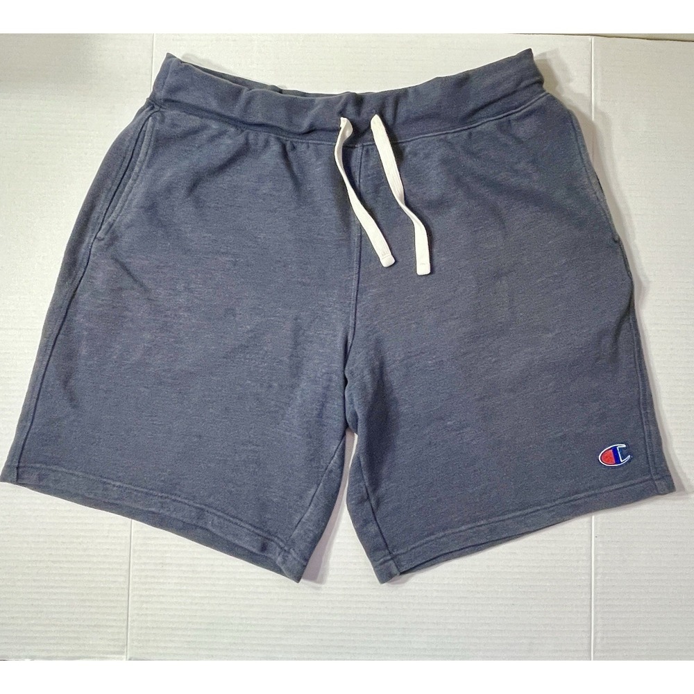 Champion Sweat Shorts Men's Large Blue 9"Pockets BroCore Gym Athletic